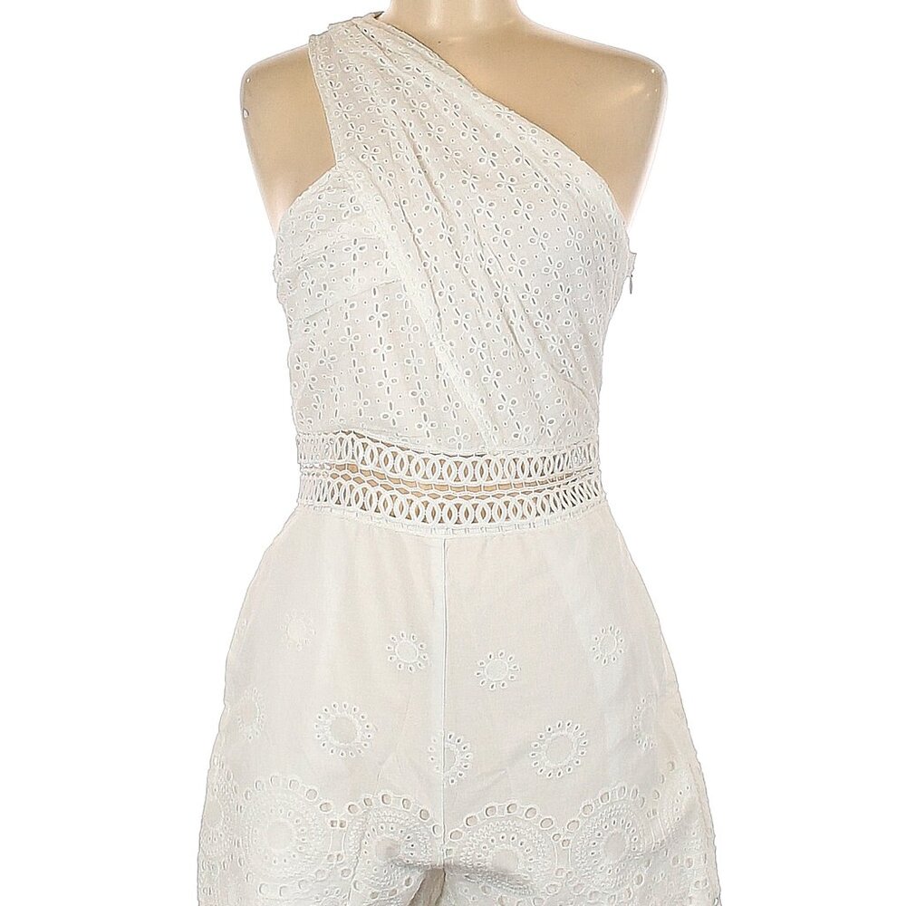 Endless Rose White Cotton Romper Size M New